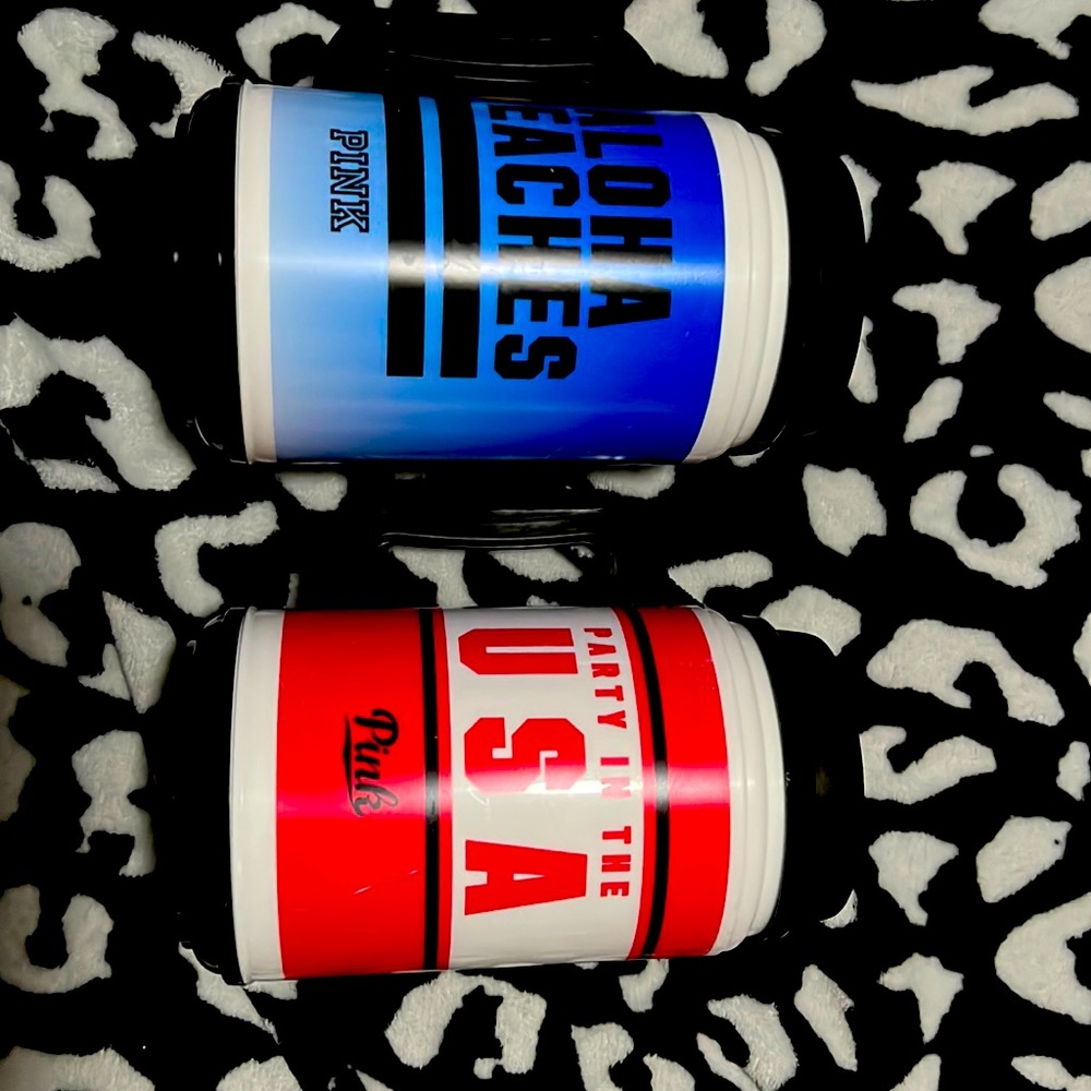Two travel mugs
